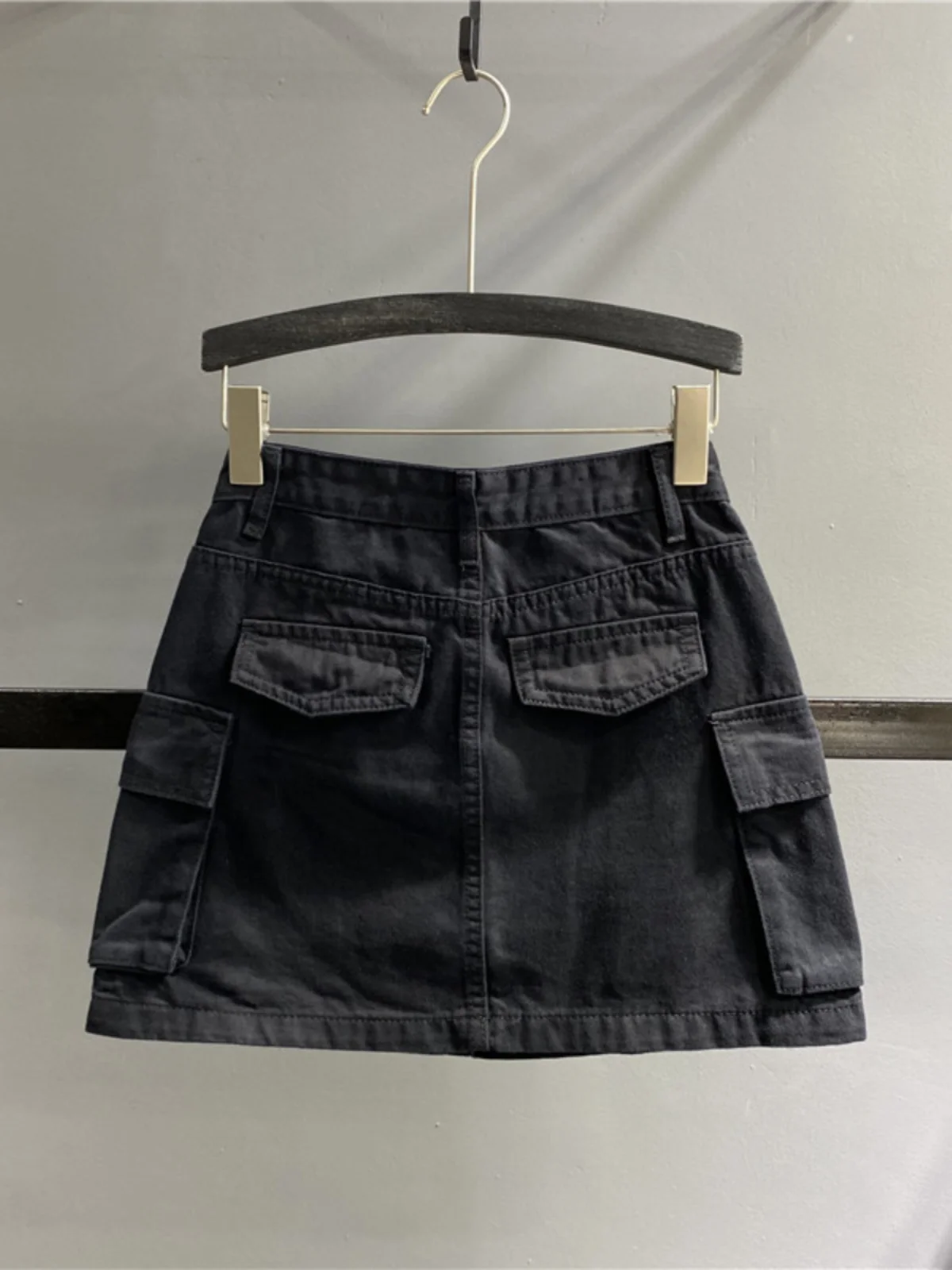Hoge taille ket denim rok dames A-lijn wikkelbody f-lengte binnenkant anti-blootstelling zomer faion trend