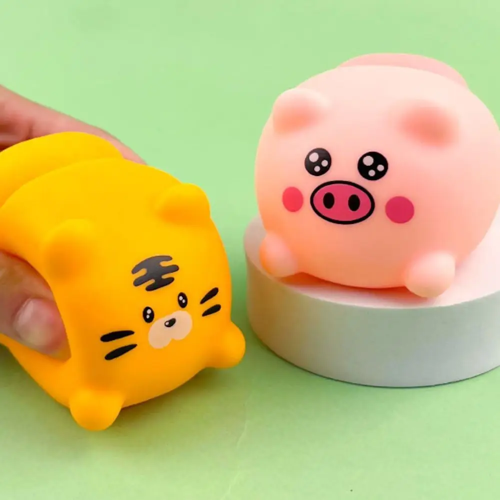 

Funny Animal Tiger Fidget Toy Stretch Squeezing Elastic Pig Slow Rebound Toy TPR Soft Queeze Sensory Toy Kids
