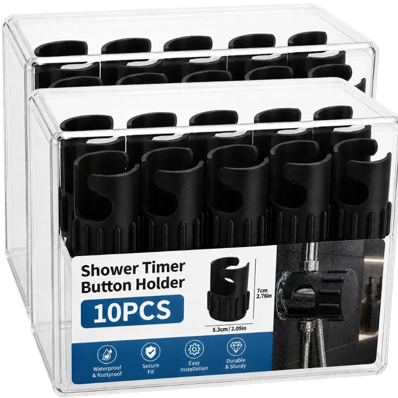1/10PCS Shower Timer Button Holder Shower Switch Public Use Water Control Button Brackets for Camping Bathroom RV Accessories