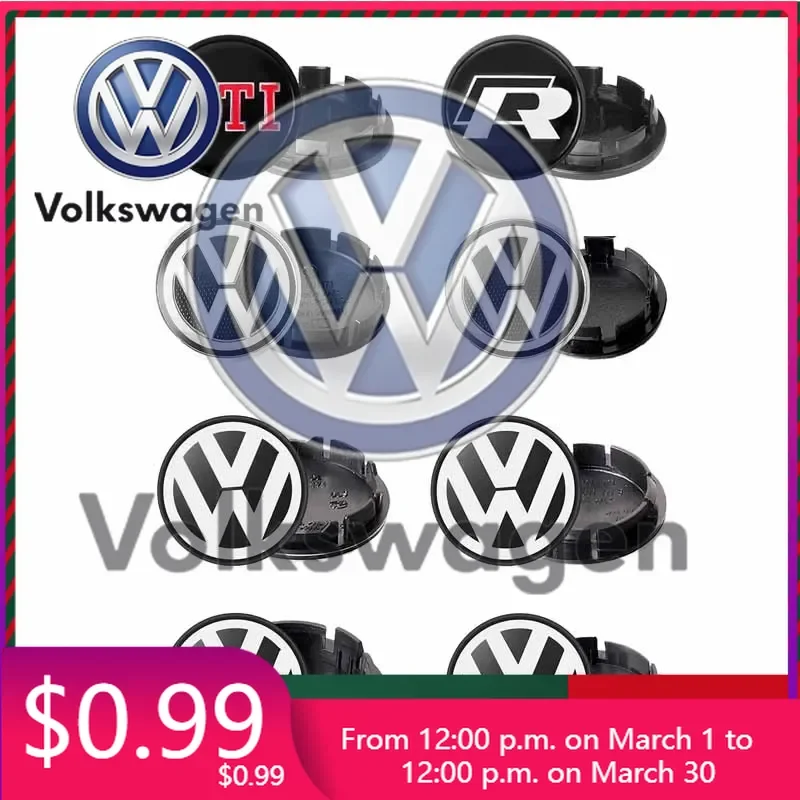 

Наклейки на колесные диски для автомобилей VW Volkswagen, 4 шт., 56/65/66 мм, колпачки-заглушки для центральных отверстий, аксессуары для Volkswagen VW GTI Golf