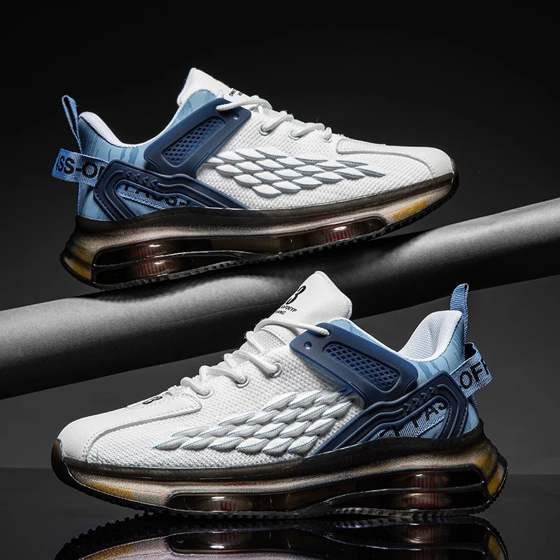 

Men's casual sneakers spring summer new breathable light racing outdoor running shoes soft sole Wear-resistant speed sports shoe