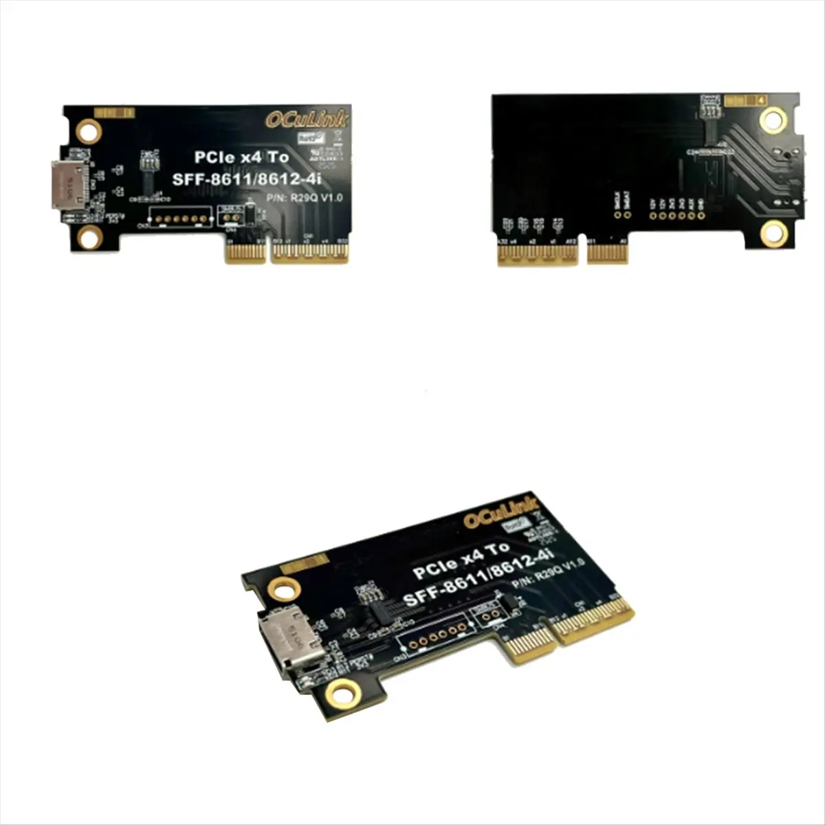 

Stable- PCIE 5.0 X4 to PCIe X16 Graphics Card Dock with Bracket SFF-8611 M.2 External Graphic Dock 128 Gbps EGPU Adapter A