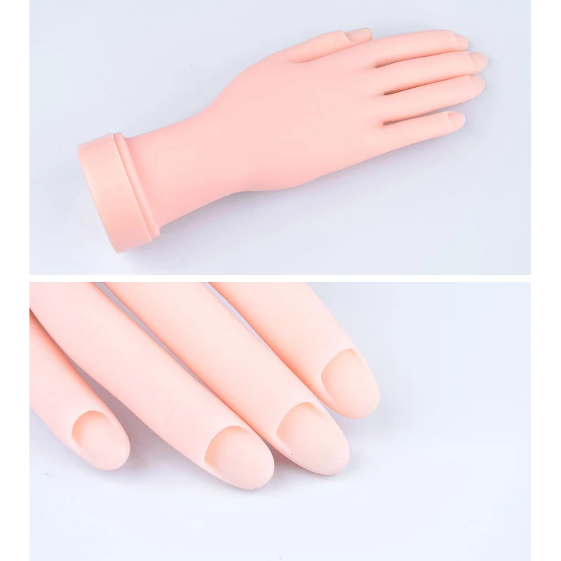 Flexibles Weiches Nagel-Übungshandmodell Biegbare Künstliche Hand für Maniküre-Training Nagelstudio-Werkzeuge – Detail 6
