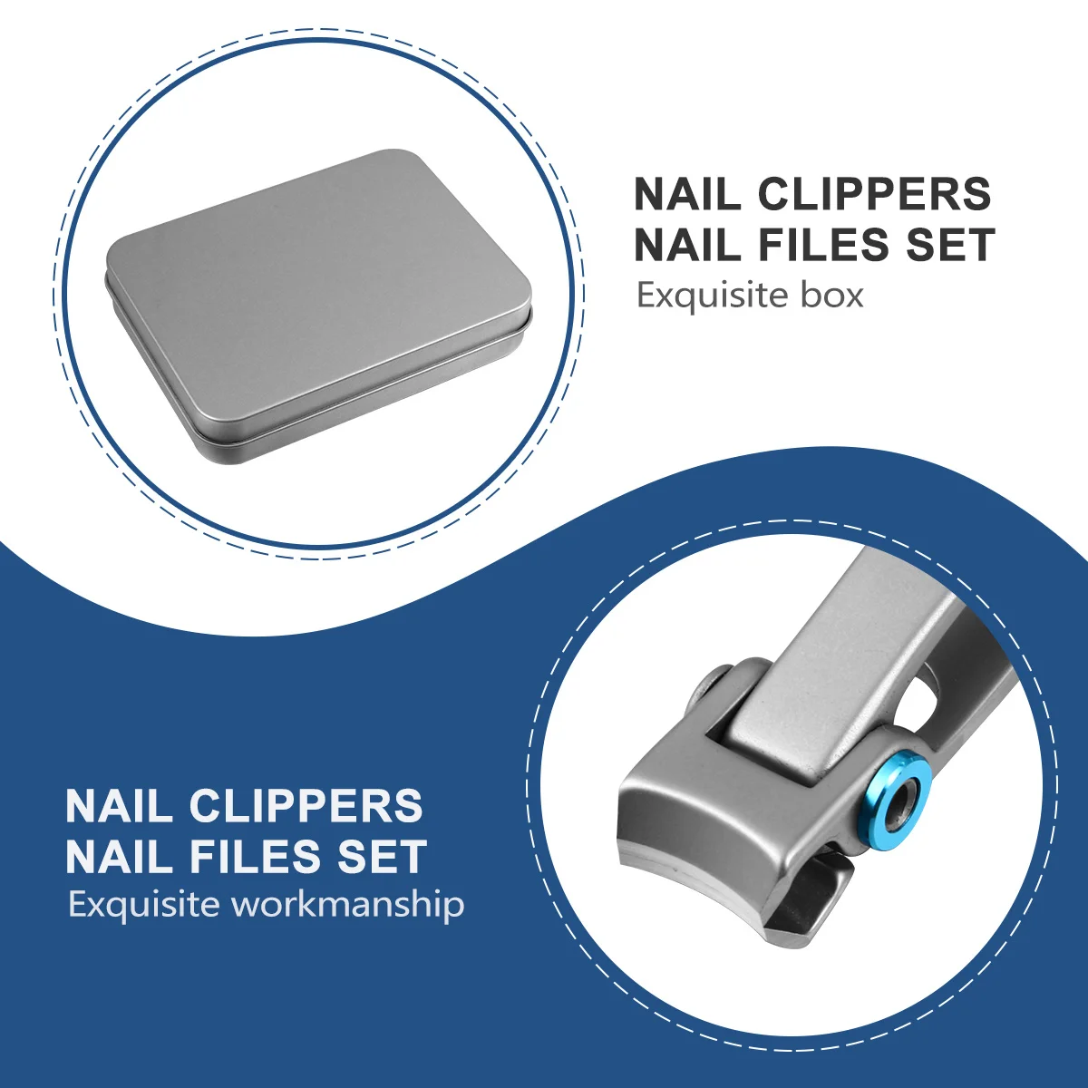 

3Pcs Nail Clippers Set Stainless Steel Sharp Cutter Ergonomic Handle Non-Slip Professional Toenail Cutter Tool