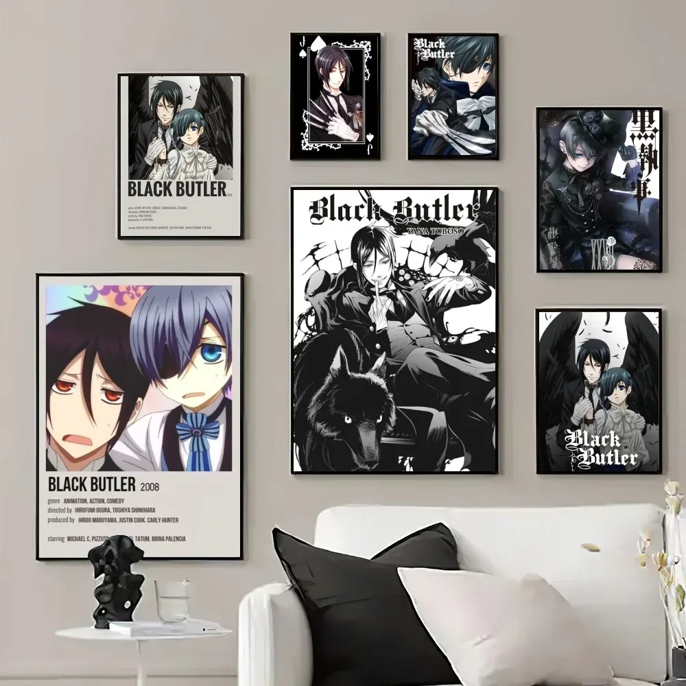 Canvas Painting Anime Black Butler  Poster Prints Wall Pictures Living Room Home Decoration