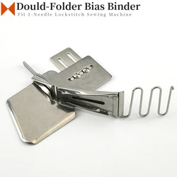 Dould-Folder Bias Binder Hemmer Attachment Fit Single Needle Lockstitch  / Walking Foot Sewing Machine DDL-8700 Typical GC0303