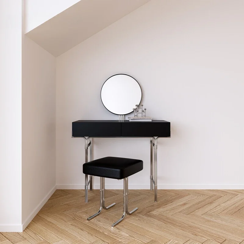 

Custom: Nordic modern light luxury Bauhaus style simple metal style designer modern home bedroom dresser dressing table