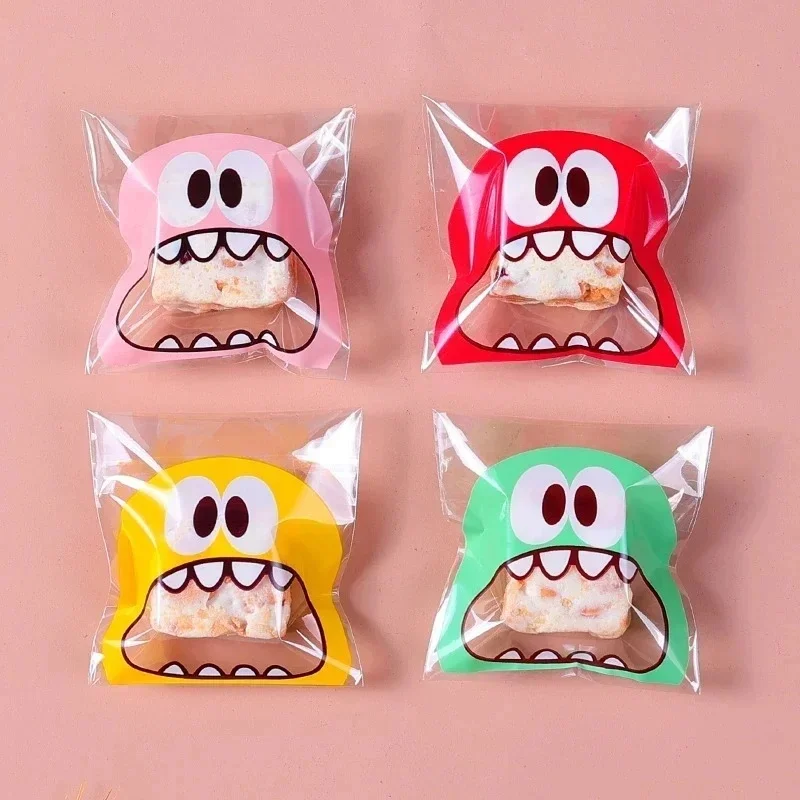 100-400Pcs 100-400Pcs Cute Cartoon Monster Cookie Candy Self-Adhesive Plastic Bags For Biscuits Snack Baking Package Supplies - Aliexpress Deal