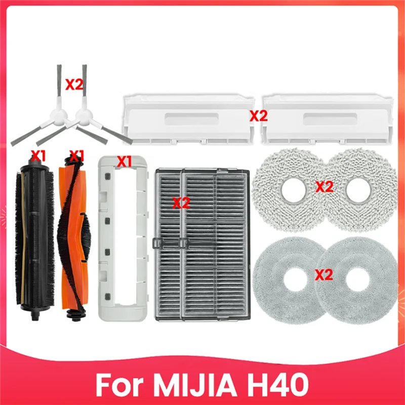 

AT51-15PCS Vacuum Cleaner Parts Set For Xiaomi Mijia H40 Sweeping Robot Vacuum Cleaner Accessories Replacement Parts
