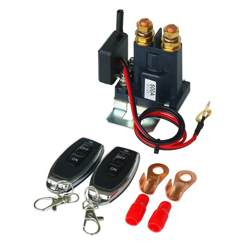 

12V 500A Remote Battery Disconnect Switch Upgraded for Car Truck RV Battery Switch Isolator With 2 Keys -N25R