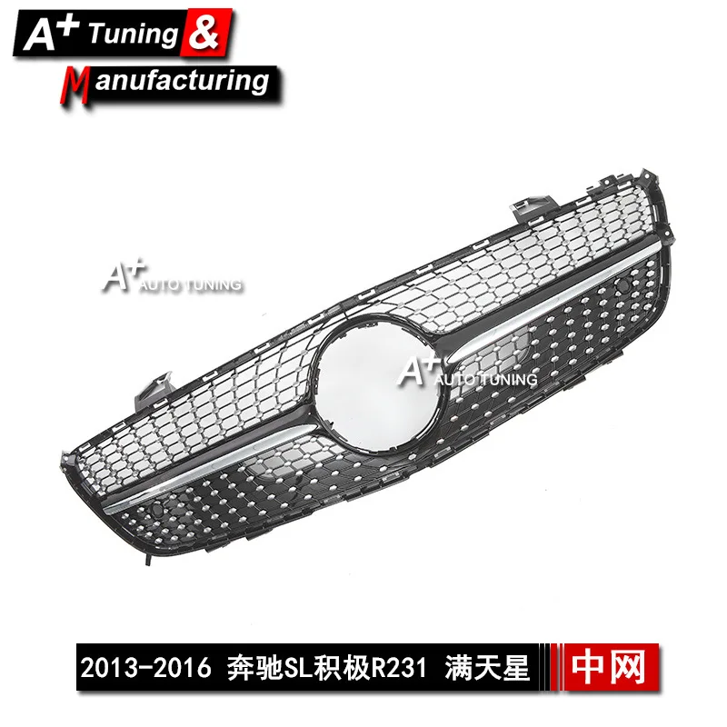 

Подходит для эксклюзивных трансграничных поставок, Mercedes-Benz SL-class R231 2013-2016, цыганский черный, китайская сетка, цельная доставка