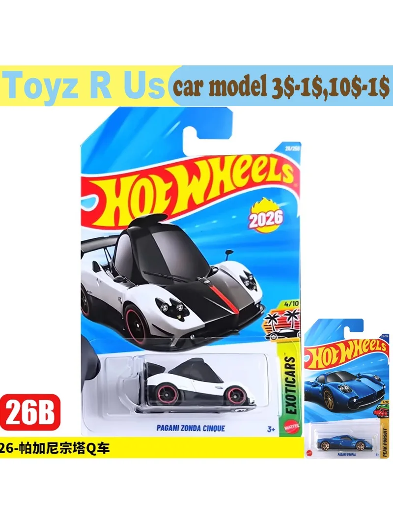 Hot Wheels – voiture Pagani Zonda Cinque originale, jouets pour garçons, véhicules moulés sous pression, modèle en alliage, Mini Collection, cadeau d'anniversaire, 1/64 2026B