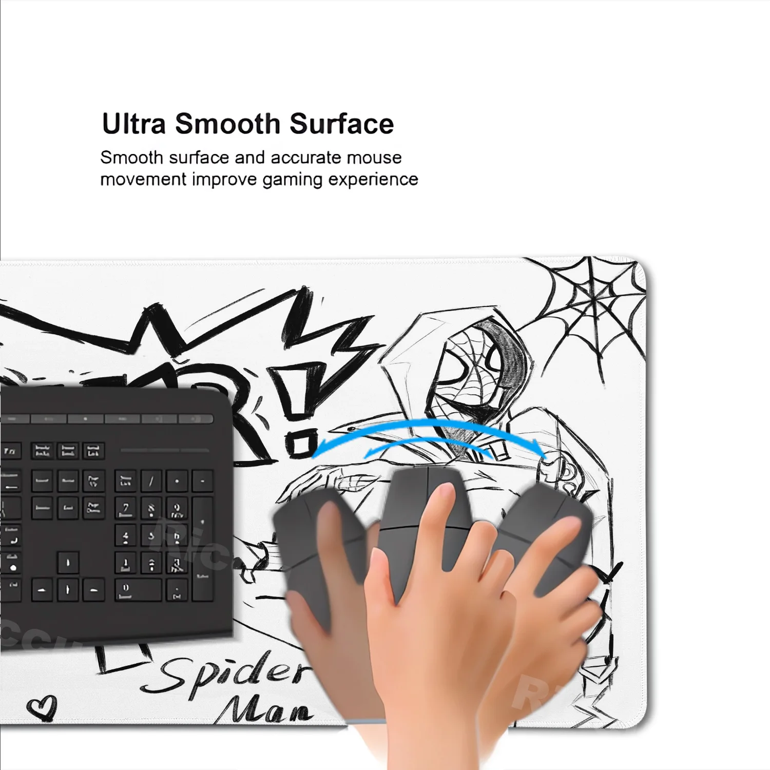 Tapis d'extension de clavier XXL s-spider-man, grand tapis de souris pour Gamer, pour la maison et le bureau, en caoutchouc, antidérapant, accessoires de jeu
