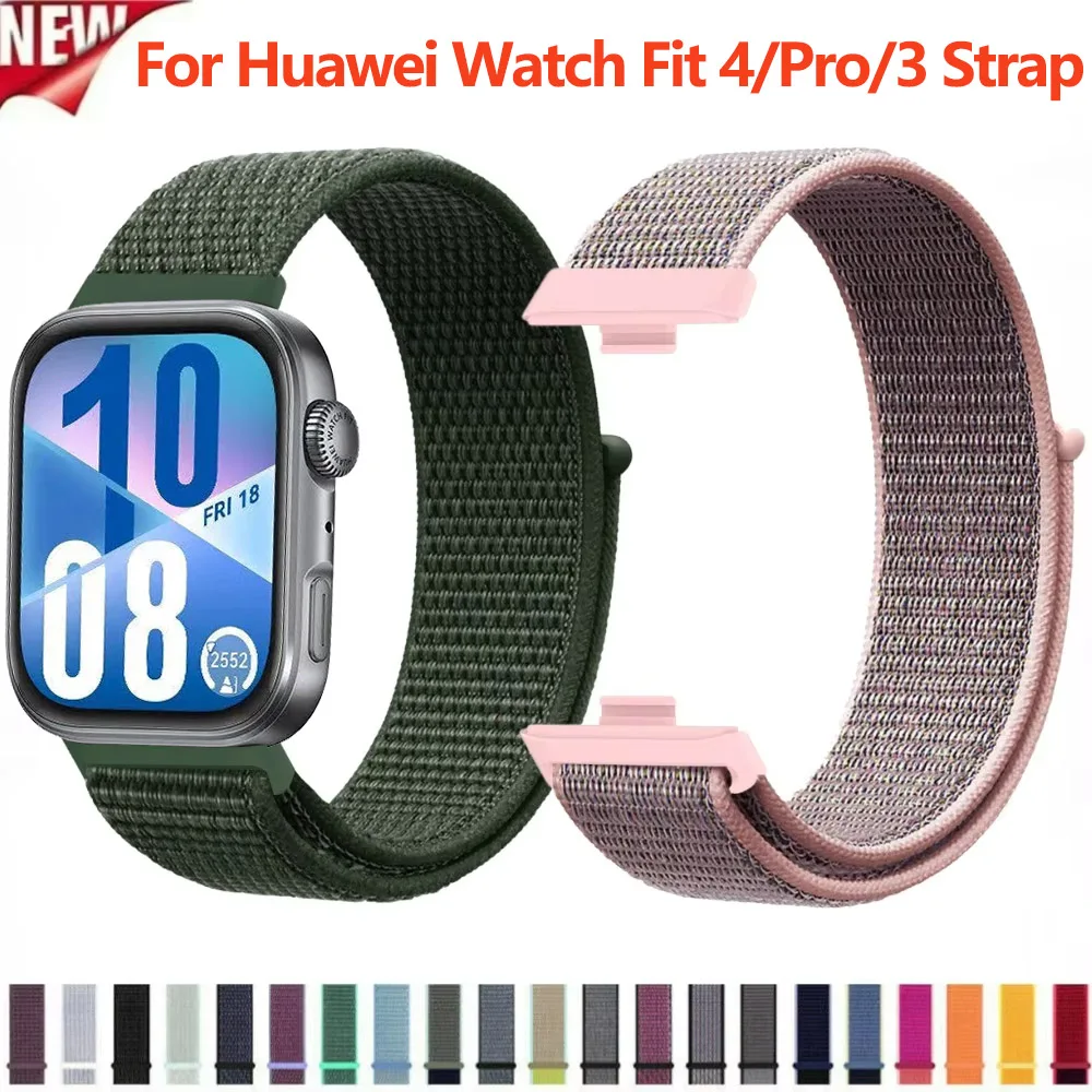 

Nylon Loop Strap for Huawei Watch Fit 4/Pro/3 Breathable Replaceable Bracelet for Huawei Watch Fit 4 Sport Watchband Accessories