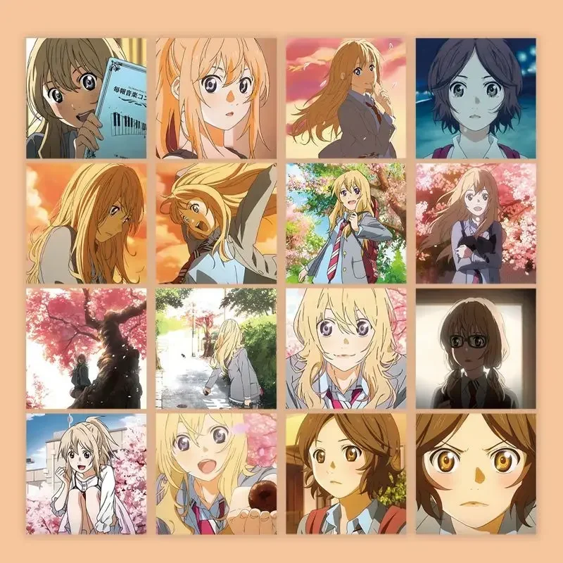 ملصقات أنيمي أريما كوسي ، هدايا ديكور ذاتية الصنع ، كذبة في April ، ميازونو كاوري ، 60 #3