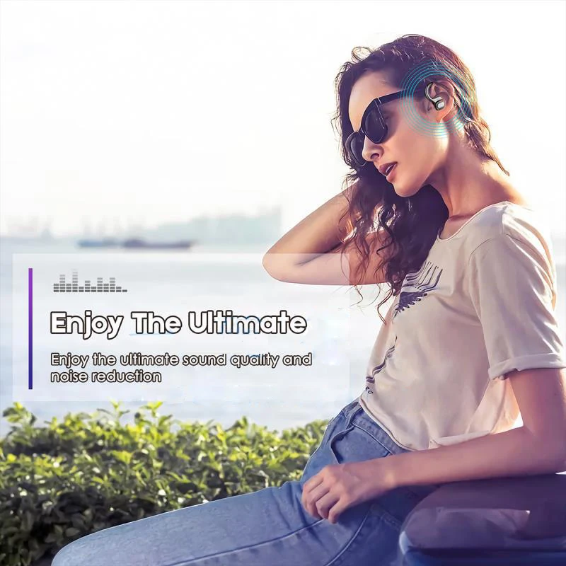 New SP16 Ear Hook Wireless Earphones Bluetooth 5.3 Stereo Bass Sports Fitness Daily Use image 2