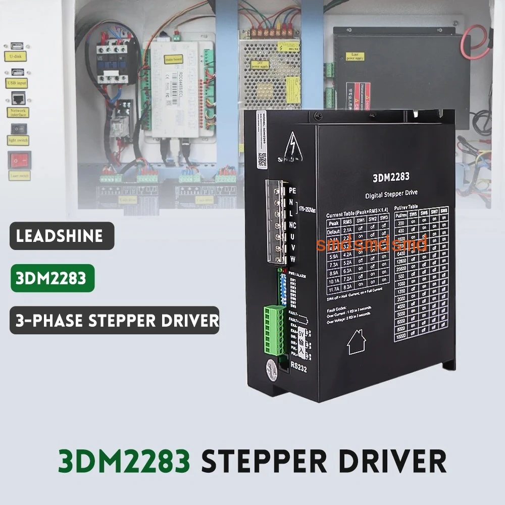 3DM2283 3-Phase Stepper Driver Input Voltage AC180-240V Current 3.1-11.7A Match Motor 86 110 130