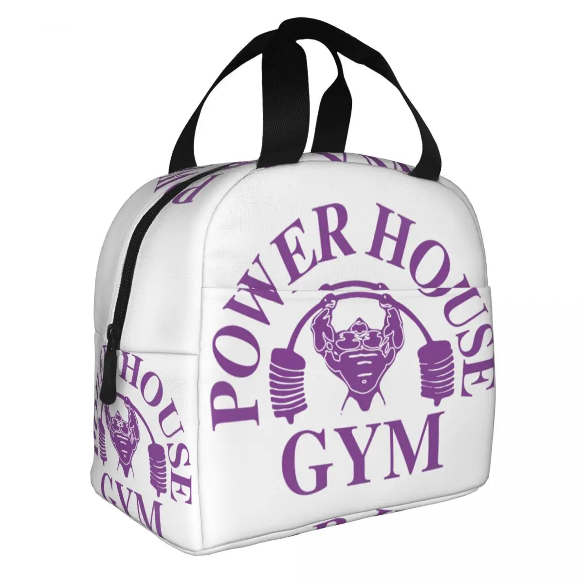 Powerhouse Gym Logo Insulated Lunch Bags for Camping Travel Bodybuilding Fitness Resuable Cooler Thermal Bento Box
