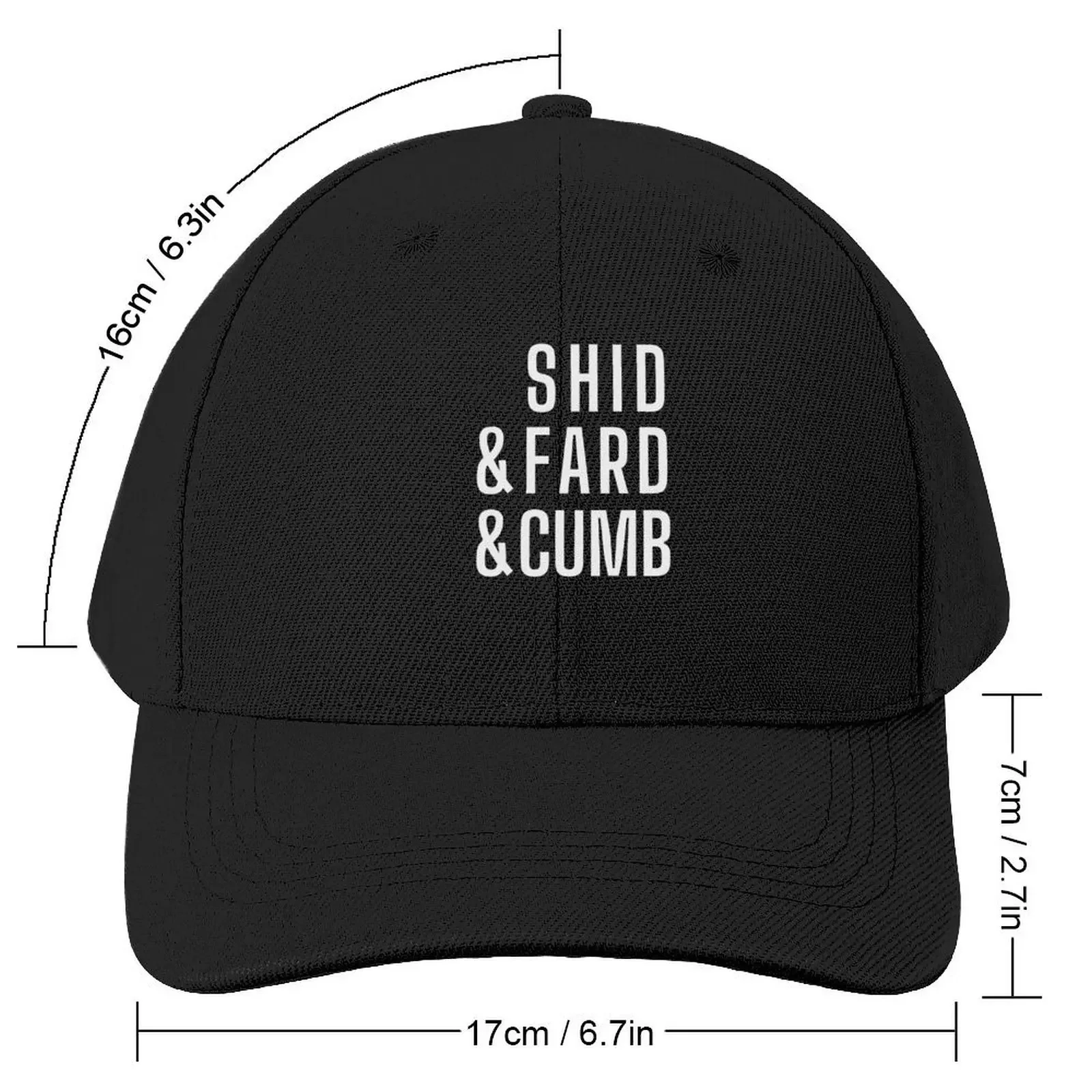 SHID & FARD & CUMB Baseball Cap Rugby funny hat Ball Cap foam party Hat Male Women's