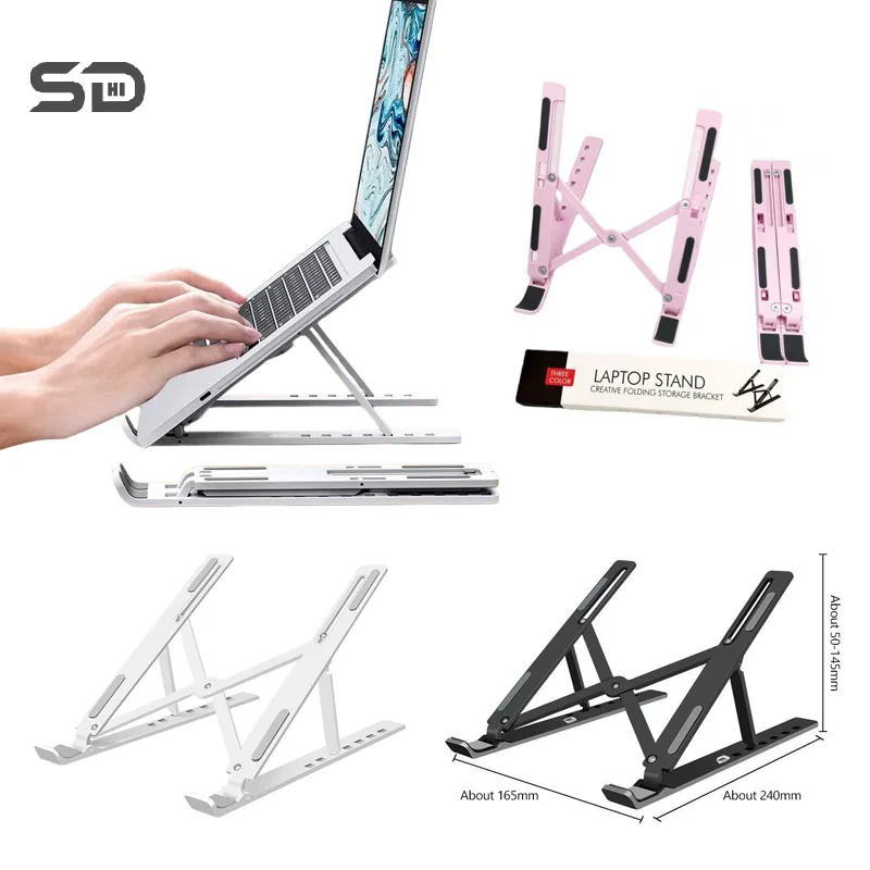 Foldable Laptop Stand Holder Portable Notebook Support Base Adjustable Riser Cooling Bracket Laptop Cooler Accessories
