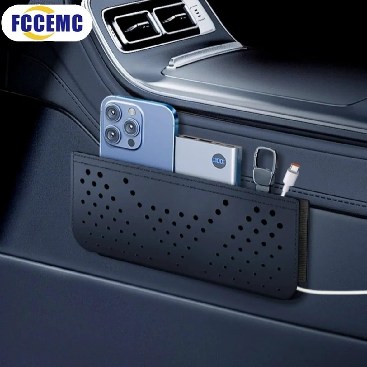 Self Adhesive Car Seat Gap Storage Box Organizer Pocket For Phone Cards Keys Glasses Small Items Auto Interior Accessories