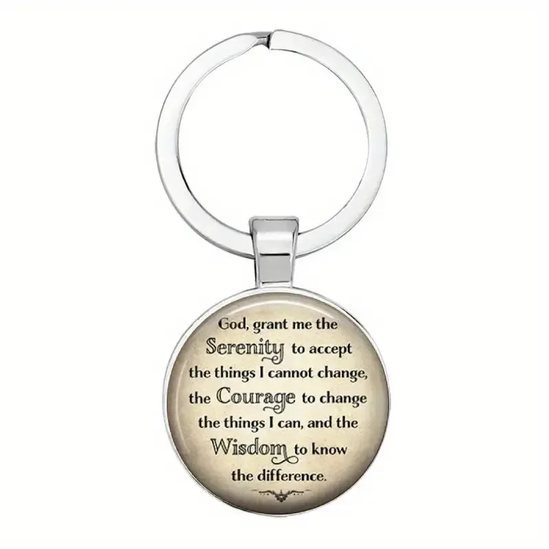 Llavero con piedras preciosas del tiempo de conservación de letras en inglés