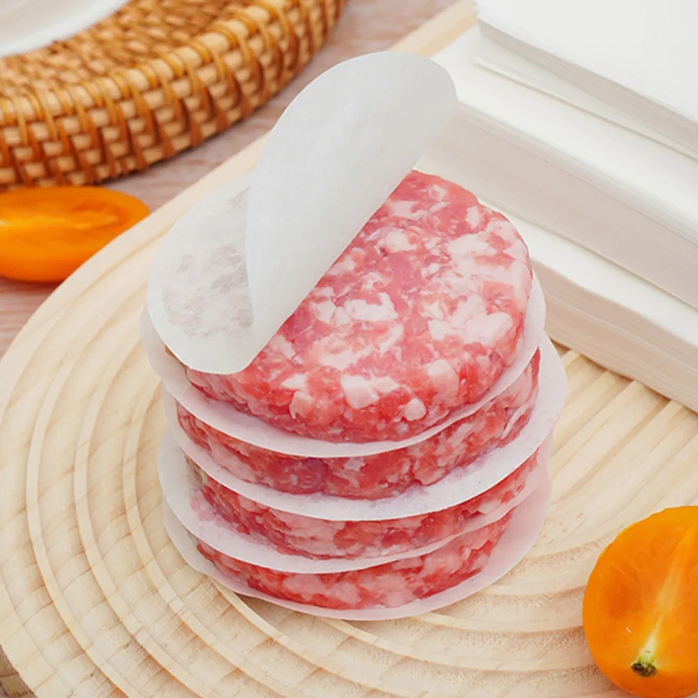 1Set Non-Stick Burger Press Patty Maker with Paper Liners Ergonomic Design for Effortless Use in Home Kitchens view 6