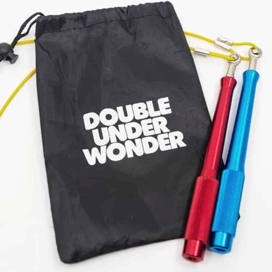 Skakanka szybkościowa - 360 °   Łożysko kulkowe obrotowe, ultralekkie aluminiowe uchwyty, regulowany linka stalowa powlekana, bez plątania i skręcania