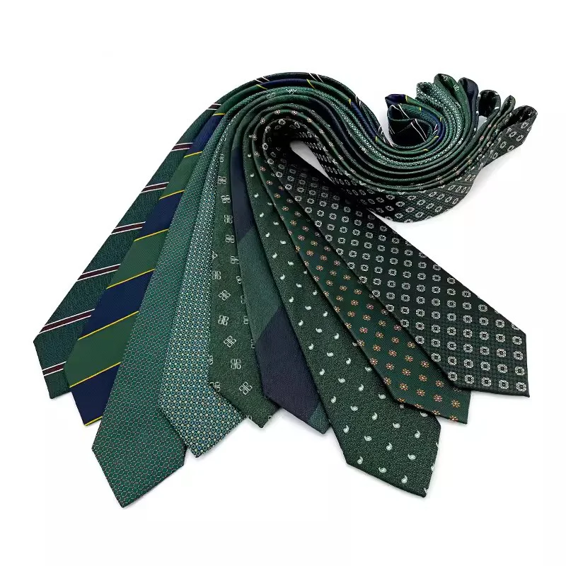 Luxury 8CM Mens Tie Necktie Stripes Floral Dot Ties For Man Groom Groomsman Jacquard Woven Formal Business Party