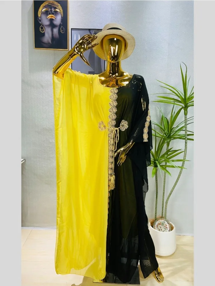 Femmes or dentelle broderie Robe islamique dubaï caftan Ramadan Kimono musulman Abayas longue Robe pull couvrir manteau d'extérieur