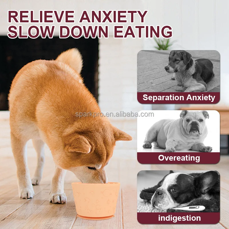 New Slow Feeder Dog Bowl Pot Fun Enrichment Silicone Dog Food Bowl Slow Feed Licking Pet Feeder