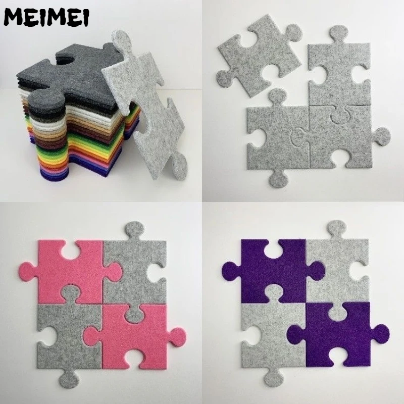 

Self Adhesive Wall Decoration Background 3D Puzzle Felt Board Wall Sticker Office Cultural and Educational Decoration
