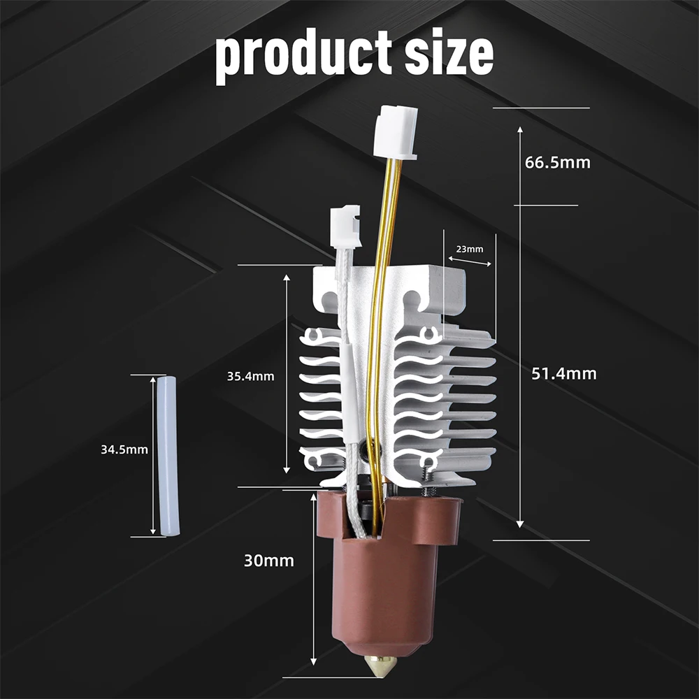 Upgrade Hotend Kit Für Creality Ender 3 V3 KE Keramik Heizung Kopf Kühlkörper Düse Silikon Socke Für Ender 3 V3 KE Zubehör – Detail 8