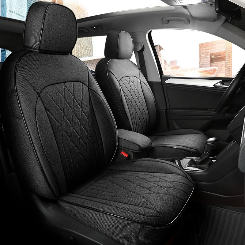 

Custom Flax Car Seat Covers For VW Passat b6 2006-2010 Opel Astra j 2010-2015 Byd King 2024 Breathable Auto Interior Accessories