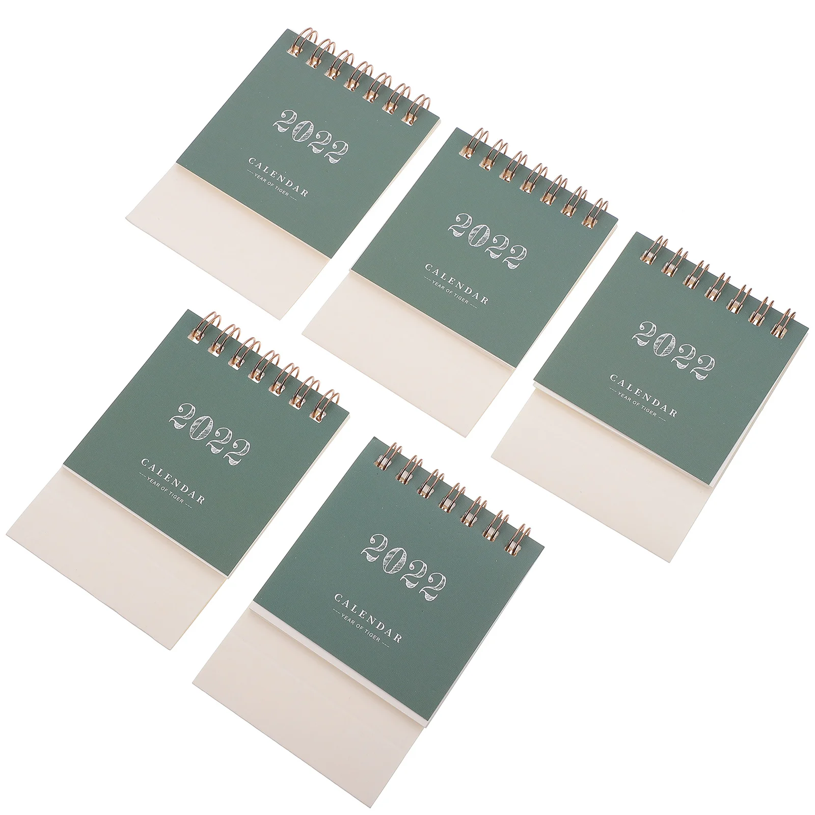 

5Pcs Tabletop Calendar 2022 Compact Desktop Calendar Smooth Paper Design with Writing Back Ideal for Home Office Meeting Room