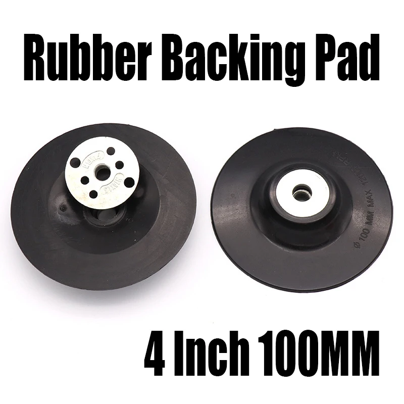 1PCS Rubber Back Pad Round Grinding Disc Sanding Disc For Angle Grinder Sanding Sander 4 Inch 100MM Sandpaper Backing Pad