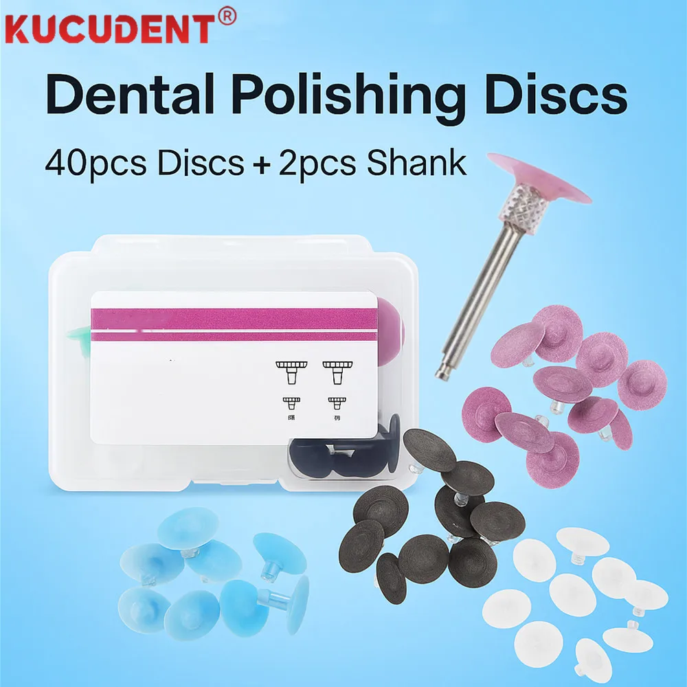 

40Pcs/Box Dental Composite Finishing Polishing Disc Stem Discs Reduction Contouring Mandrel Teeth Whitening Dentistry Polisher