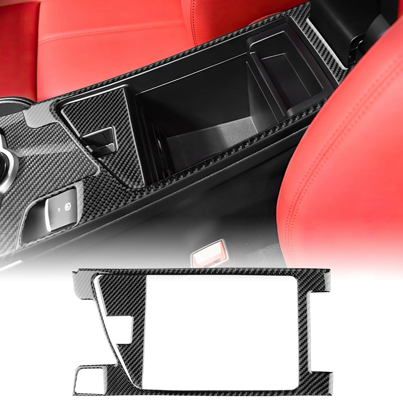 

Автомобильный ящик для хранения, подлокотник, панель, рамка, декоративная наклейка, углеродное волокно для Alfa Romeo Giulia 2015-2019, автоаксессуары