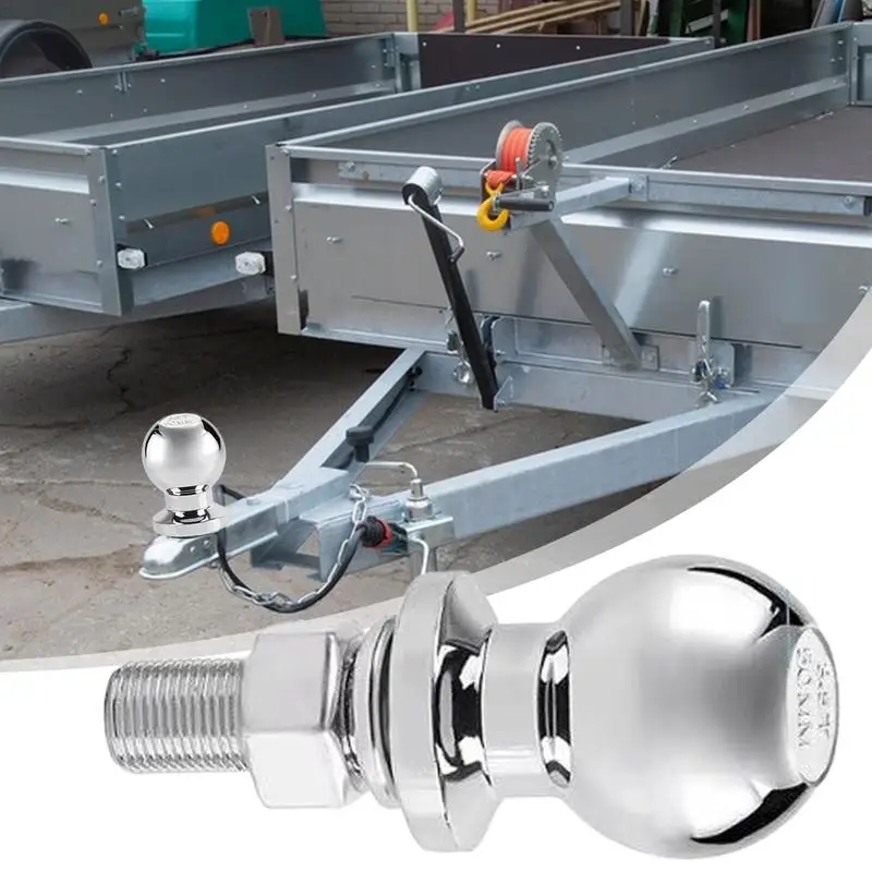 Tow Ball Chrome Hitch Mount Tow Ball 50mm Shank Dia Capacity 3.5T 7700lbs Coupling RV Tow Ball Trailer Caravan Accessories