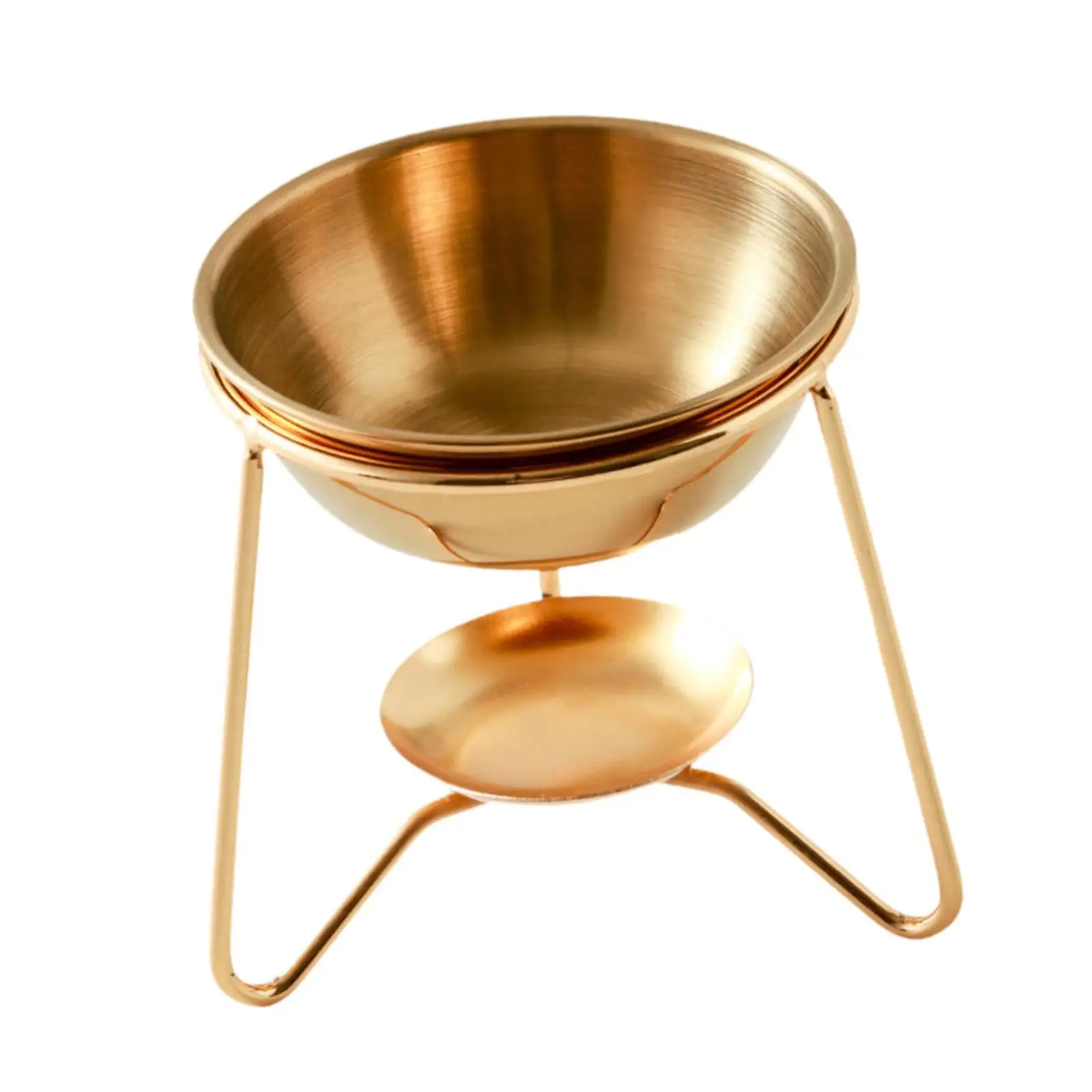 Aroma Burner Versatile Stainless Steel Incense Holder Scented Wax Melting Diffuser for Bedroom Office Holiday Use