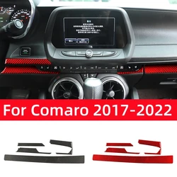 For Chevrolet Camaro 2017-2022 Accessories Carbon Fiber Interior Car Instrument Console Decorative Strip Sticker Trim Cover