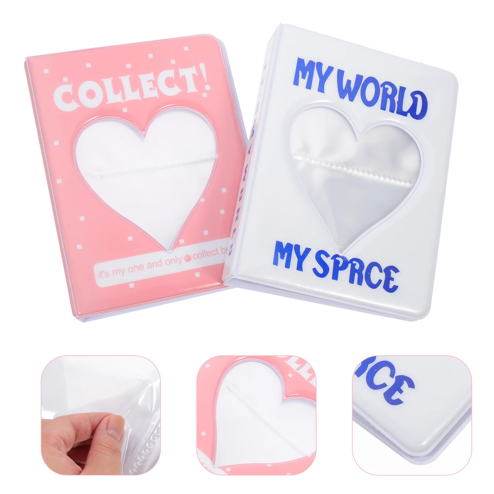

2Pcs Game Cards Album Portable Photo Organizer with Shiny Surface for Wedding Birthday Anniversary Memory Keepsake Storage