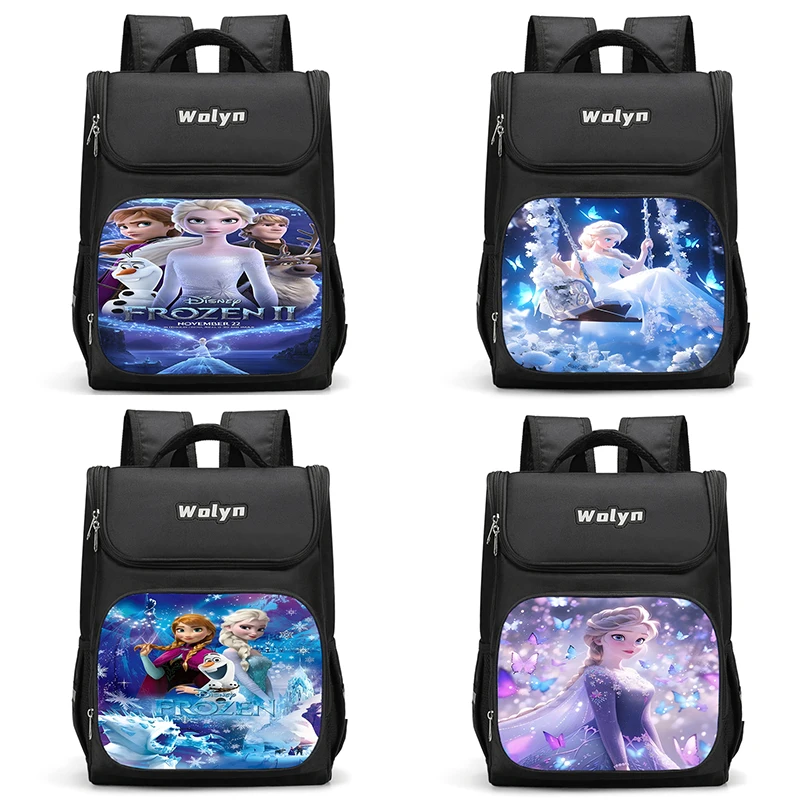 Frozen Princess Elsa Large Child Backpack Boy Girls School Bag For Men Women Traveling Backpack Durable and Multi Compartmen