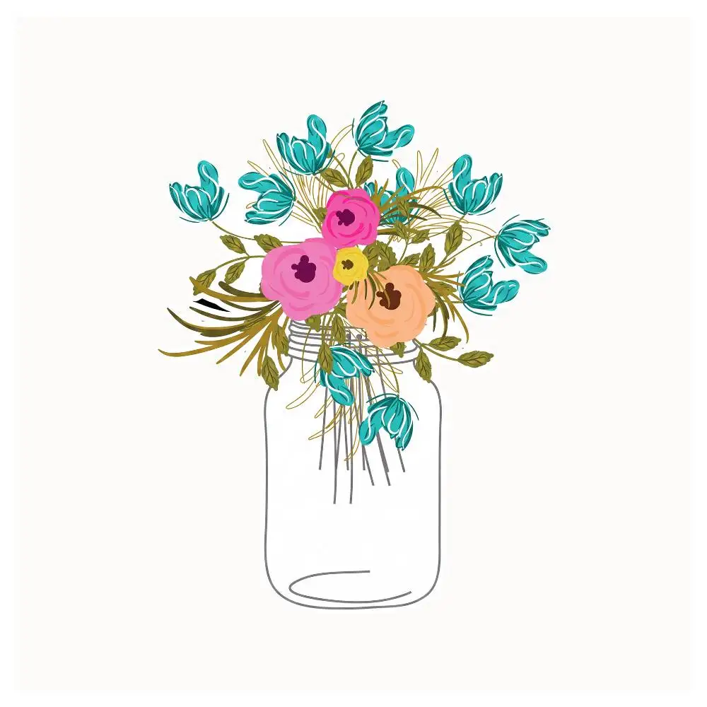 Rose Spring Flower Bouquet Waterproof Stickers For Decorating Car Windows Motorcycles And Computers.