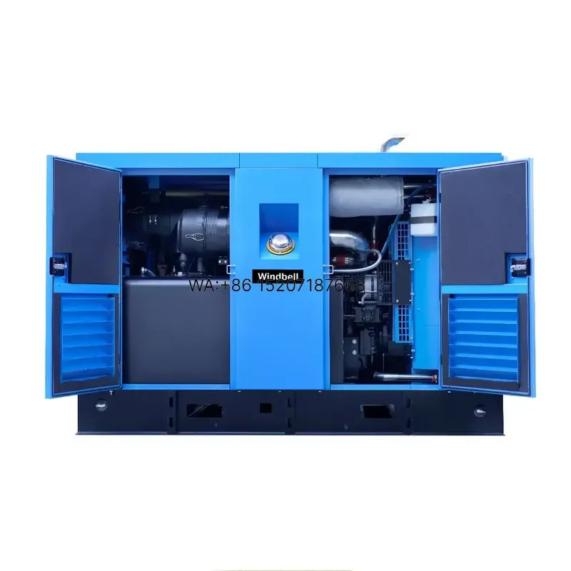 Wmwmnu for China Manufacturer 8bar 385cfm Stationary Screw Air Compressor with Jack Hammer