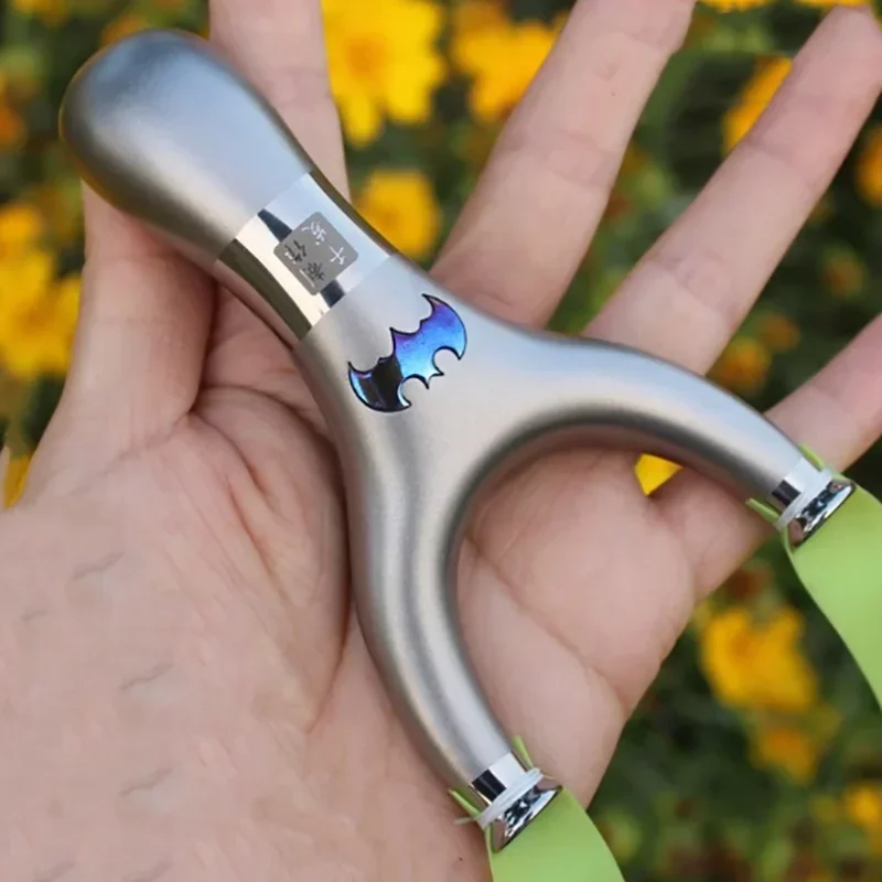 

Genuine Slingshot Titanium Alloy Slingshot Catapult Flat Rubber Band For Hunting High Quality Outdoor Tools