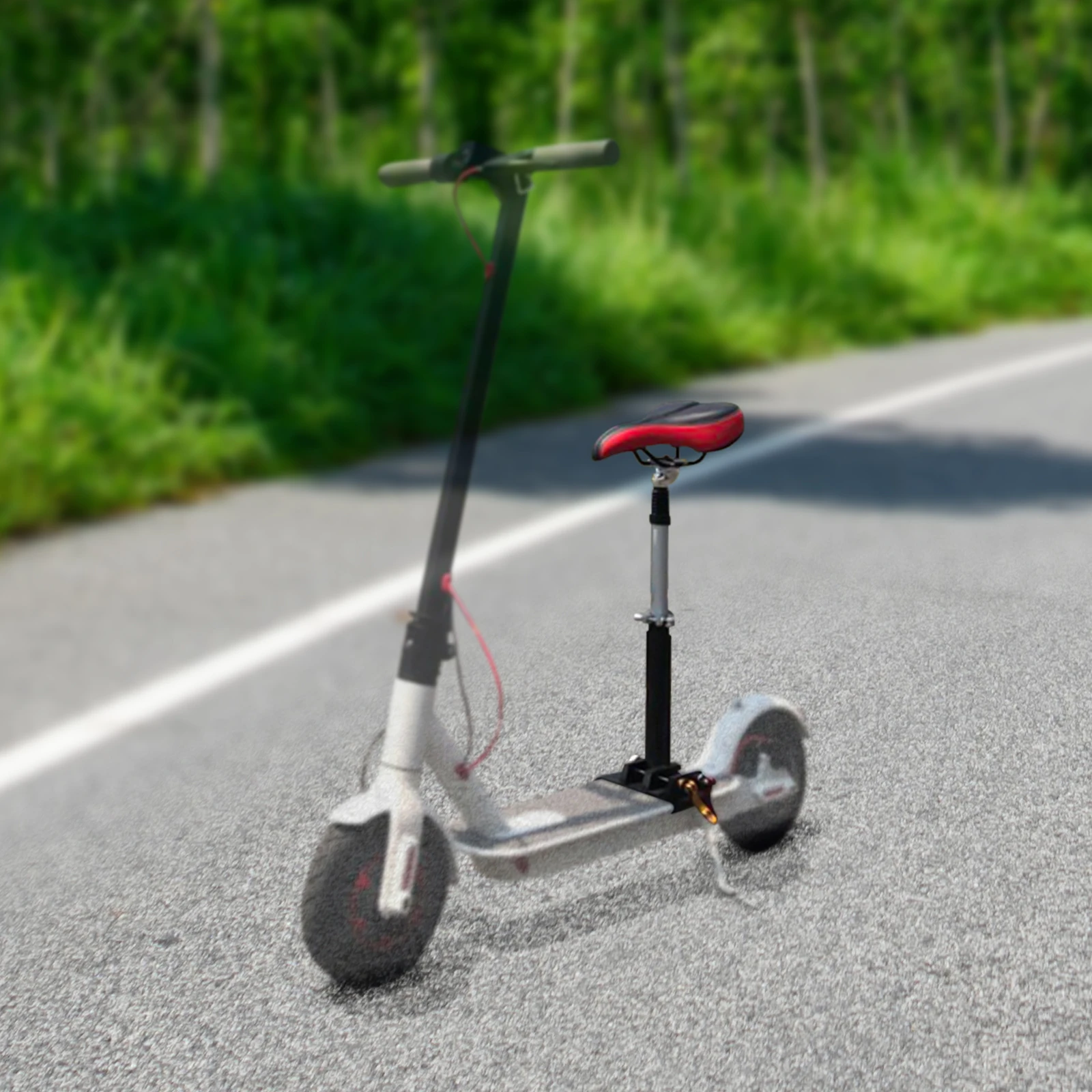 مقعد سكوتر كهربائي قابل للتعديل للبالغين - يناسب الدراجات البخارية ذات الحافة المنحنية الواسعة، وسادة مريحة من البولي يوريثان، وقضيب ألومنيوم قوي