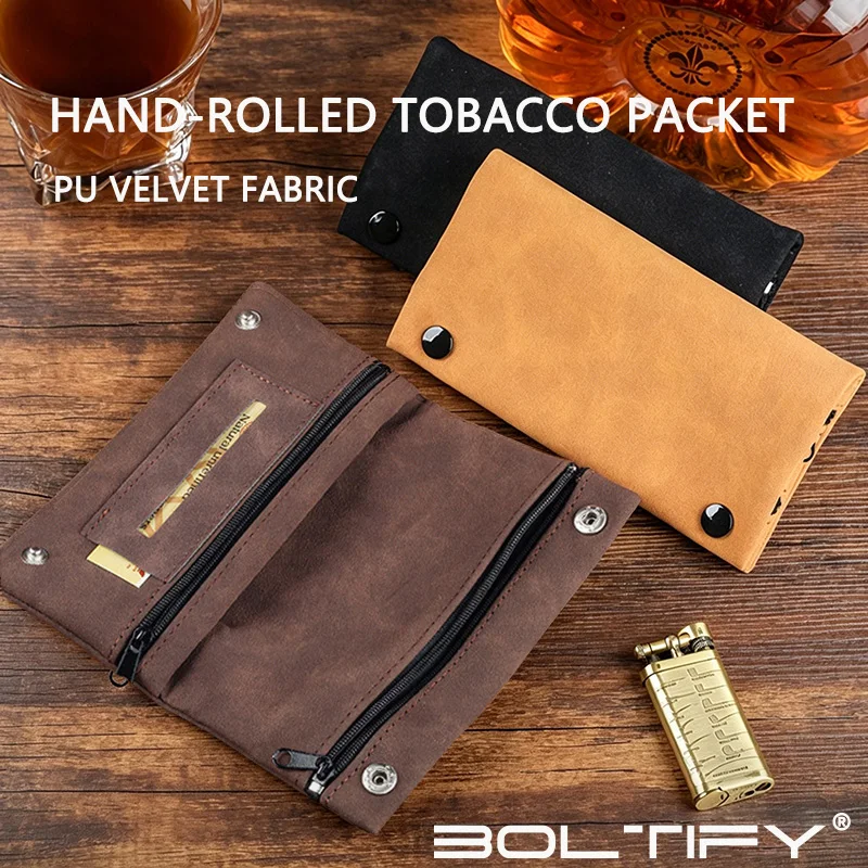 

Foldable Tobacco Storage Bag Pouch Handmade Leather Tobacco Pouch Case Bag Smoking Paper Holder Case Wallet Bag Multifunctional