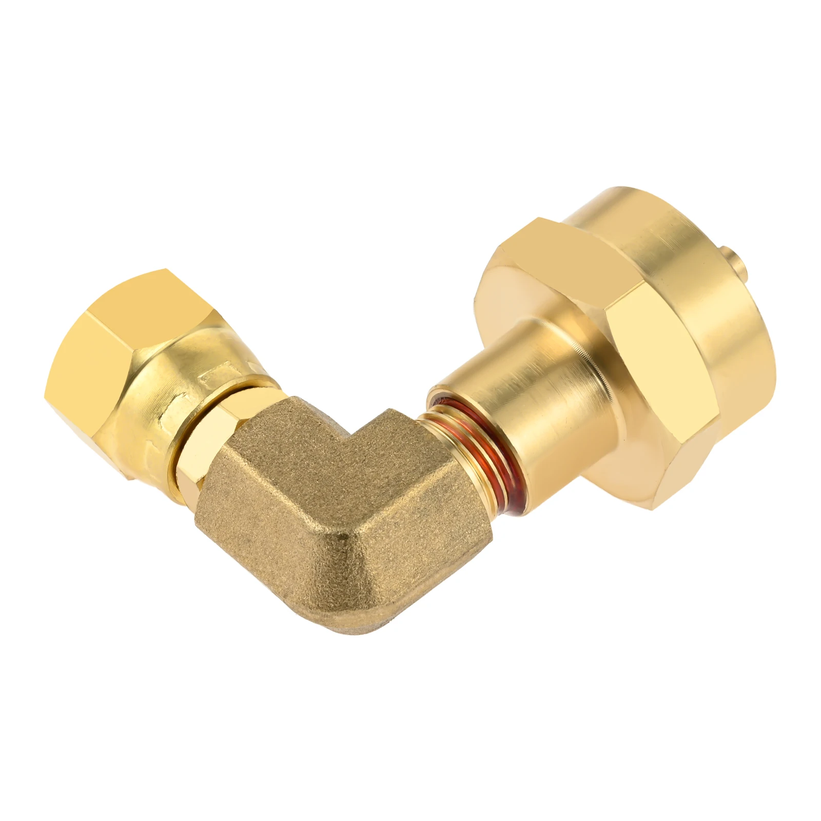 1PC 1LB One Pound Propane Gas Torch Burner Elbow Converter Adapter 3/8" Brass Swivel SAE Flare Female Adapter Kit for Gas Grill