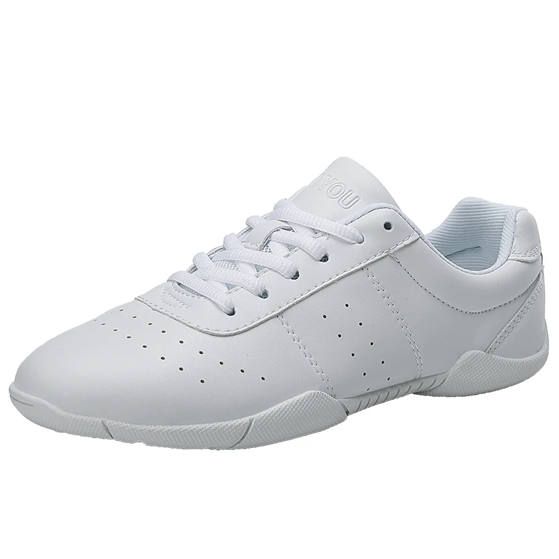 Ragazze White Cheer Dance Sneakers bambini leggero Cheerleading Training Walking Tennis scarpe sportive moda donna 710